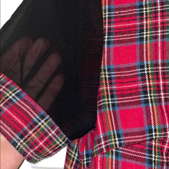 TOBI PLAID MESH MINI DRESS SIZE S - Picture 5 of 8